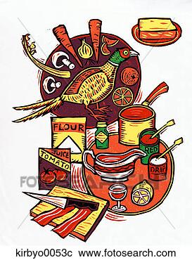 Hazır Fotoğraflar - kuşlar,  aşçilik, 
 süthane,  çevre, 
 yemek,  ingredients, 
 et. fotosearch 
- foto, resim, 
görüntü ve foto 
klipart ara
