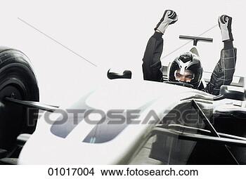Banco de Imagem - fórmula,  correndo, 
 car,  motorista, 
 motorista,  levantamento, 
 seu. fotosearch 
- busca de fotos, 
imagens e clipart