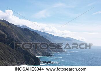 Stock Photo - mountainous rocky 
coastline. fotosearch 
- search stock 
photos, pictures, 
images, and photo 
clipart