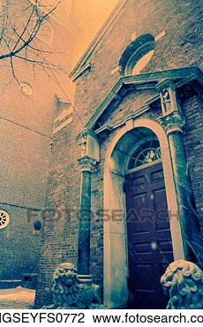 Stock Photo - front door of 
old gothic building. 
fotosearch - search 
stock photos, 
pictures, images, 
and photo clipart