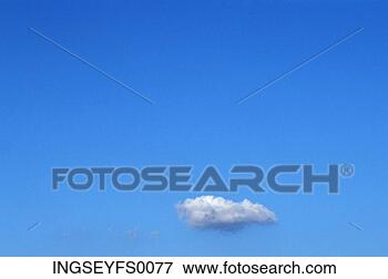Picture - a single cloud 
in an otherwise 
clear blue sky. 
fotosearch - search 
stock photos, 
pictures, images, 
and photo clipart