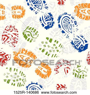 Stock Illustration - seamless pattern, 
prints of foots 
of the child, 
vector. fotosearch 
- search clipart, 
illustration, 
drawings and vector 
eps graphics images