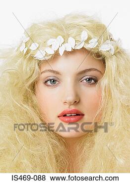 Stock Photo - blonde woman with 
headdress. fotosearch 
- search stock 
photos, pictures, 
images, and photo 
clipart