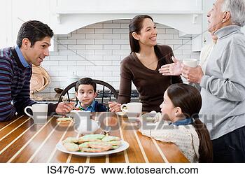 Stock Image - family in kitchen. 
fotosearch - search 
stock photos, 
pictures, images, 
and photo clipart