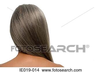 Stock Photo - rear view of a 
woman with gray 
hair. fotosearch 
- search stock 
photos, pictures, 
images, and photo 
clipart