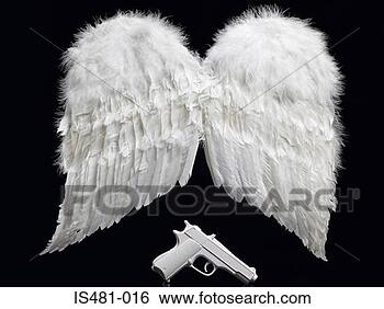 Stock Photo - angel wing and 
the gun. fotosearch 
- search stock 
photos, pictures, 
images, and photo 
clipart