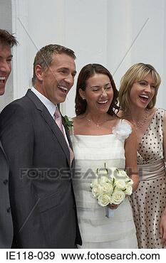 Stock Photograph - portrait of bride 
groom best man 
and matron of 
honour. fotosearch 
- search stock 
photos, pictures, 
images, and photo 
clipart