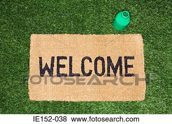 Stock Photo - a green milk bottle 
and welcome mat. 
fotosearch - search 
stock photos, 
pictures, images, 
and photo clipart
