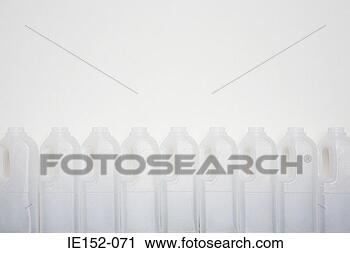 Stock Photography - plastic milk bottles 
in a row. fotosearch 
- search stock 
photos, pictures, 
images, and photo 
clipart