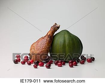 Stock Photography - turkey leg squash 
and cranberries. 
fotosearch - search 
stock photos, 
pictures, images, 
and photo clipart