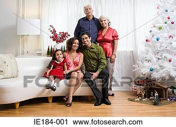 Stock Photography - portrait of a 
family at christmas. 
fotosearch - search 
stock photos, 
pictures, images, 
and photo clipart