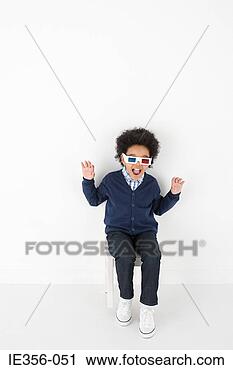 Stock Photography - boy in 3d glasses. 
fotosearch - search 
stock photos, 
pictures, images, 
and photo clipart