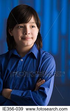 Stock Photograph - boy with crossed 
arms. fotosearch 
- search stock 
photos, pictures, 
images, and photo 
clipart