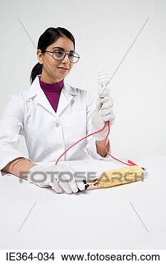 Stock Photo - scientist with 
sweetcorn and 
lightbulb. fotosearch 
- search stock 
photos, pictures, 
images, and photo 
clipart