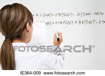 Stock Photograph - scientist writing 
formula. fotosearch 
- search stock 
photos, pictures, 
images, and photo 
clipart