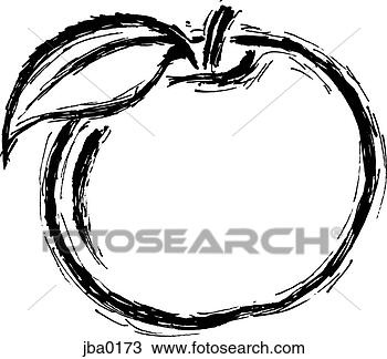 Drawing - apple b&w. fotosearch 
- search clipart, 
illustration, 
drawings and vector 
eps graphics images