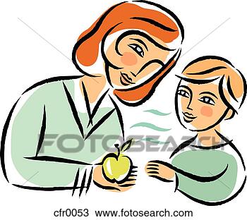 Drawing - an apple a day. 
fotosearch - search 
clipart, illustration, 
drawings and vector 
eps graphics images