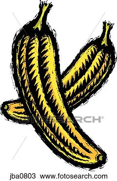 Drawing - bananas. fotosearch 
- search clipart, 
illustration, 
drawings and vector 
eps graphics images