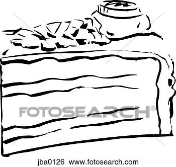 Stock Illustration - cake slice b&w. 
fotosearch - search 
clipart, illustration, 
drawings and vector 
eps graphics images
