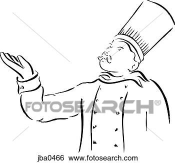 Stock Illustration - chef b&w. fotosearch 
- search clipart, 
illustration, 
drawings and vector 
eps graphics images