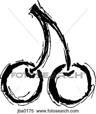 Stock Illustration - cherries b&w. 
fotosearch - search 
clipart, illustration, 
drawings and vector 
eps graphics images