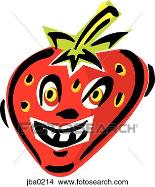 Stock Illustration - crazy strawberry. 
fotosearch - search 
clipart, illustration, 
drawings and vector 
eps graphics images