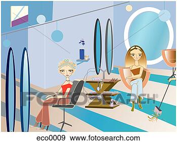 Stock Illustration - a day at the salon. 
fotosearch - search 
clipart, illustration, 
drawings and vector 
eps graphics images