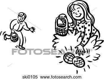 Stock Illustration - easter egg hunt 
b&w. fotosearch 
- search clipart, 
illustration, 
drawings and vector 
eps graphics images