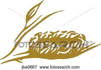 Stock Illustration - empty nest on 
a branch. fotosearch 
- search clipart, 
illustration, 
drawings and vector 
eps graphics images