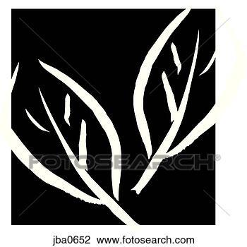 Clip Art - leaves in square 
b&w. fotosearch 
- search clipart, 
illustration, 
drawings and vector 
eps graphics images