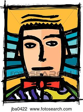 Clip Art - man wearing a 
bow tie. fotosearch 
- search clipart, 
illustration, 
drawings and vector 
eps graphics images