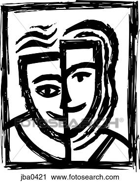 Clipart - man and woman 
b&w. fotosearch 
- search clipart, 
illustration, 
drawings and vector 
eps graphics images