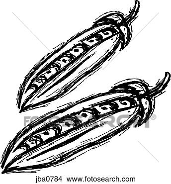 Stock Illustration - peas in a pod 
b&w. fotosearch 
- search clipart, 
illustration, 
drawings and vector 
eps graphics images