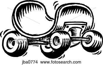 Stock Illustration - rolling skateboard 
b&w. fotosearch 
- search clipart, 
illustration, 
drawings and vector 
eps graphics images