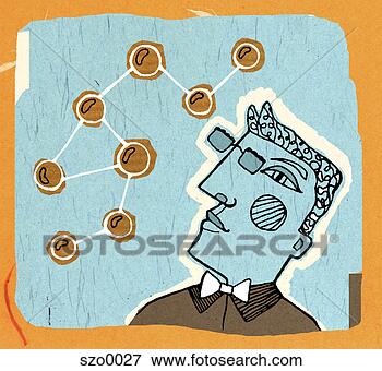 Stock Illustration - science teacher 
looking at an 
atom. fotosearch 
- search clipart, 
illustration, 
drawings and vector 
eps graphics images