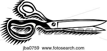 Stock Illustration - scissors b&w. 
fotosearch - search 
clipart, illustration, 
drawings and vector 
eps graphics images
