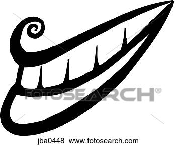 Stock Illustration - smiling mouth 
b&w. fotosearch 
- search clipart, 
illustration, 
drawings and vector 
eps graphics images