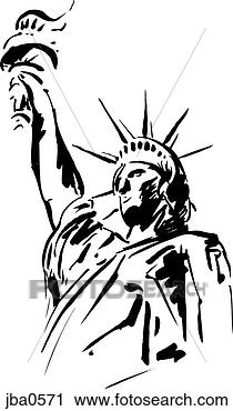 Clipart - statue of liberty 
b&w. fotosearch 
- search clipart, 
illustration, 
drawings and vector 
eps graphics images