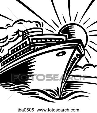 Stock Illustration - tropical cruise 
vacation b&w. 
fotosearch - search 
clipart, illustration, 
drawings and vector 
eps graphics images