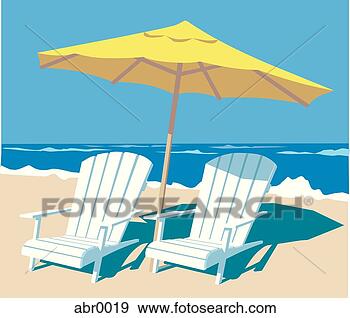 Stock Illustration - umbrella and chairs. 
fotosearch - search 
clipart, illustration, 
drawings and vector 
eps graphics images