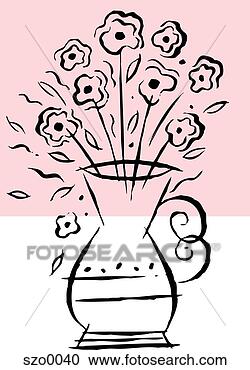 Stock Illustration - vase of flowers. 
fotosearch - search 
clipart, illustration, 
drawings and vector 
eps graphics images