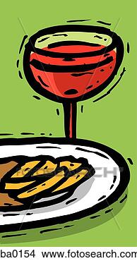 Stock Illustration - wine and dinner. 
fotosearch - search 
clipart, illustration, 
drawings and vector 
eps graphics images