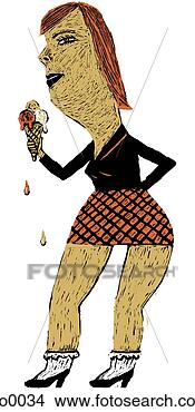 Stock Illustration - woman eating ice 
cream. fotosearch 
- search clipart, 
illustration, 
drawings and vector 
eps graphics images