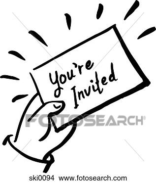 Stock Illustration - you're invited 
b&w. fotosearch 
- search clipart, 
illustration, 
drawings and vector 
eps graphics images