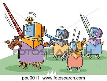 Clipart - battle of the 
computers. fotosearch 
- search clipart, 
illustration, 
drawings and vector 
eps graphics images