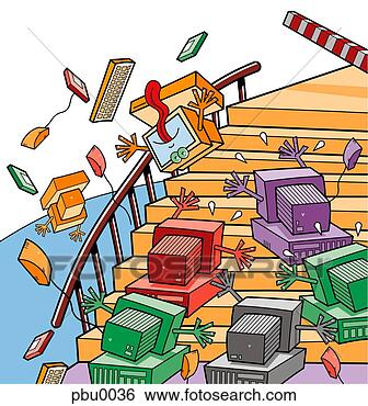 Stock Illustration - computers racing 
up the stairs. 
fotosearch - search 
clipart, illustration, 
drawings and vector 
eps graphics images