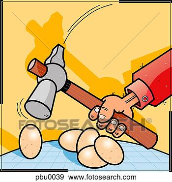 Stock Illustration - cracking eggs 
with a hammer. 
fotosearch - search 
clipart, illustration, 
drawings and vector 
eps graphics images