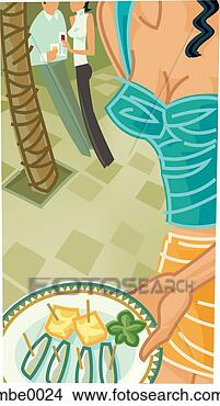 Banque d'Illustrations - femme, servir, 
hors'deurves. 
fotosearch - recherchez 
des cliparts, 
des illustrations, 
des dessins et 
des images vectoris�es 
au format eps