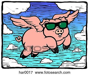 Stock Illustration - flying pig. fotosearch 
- search clipart, 
illustration, 
drawings and vector 
eps graphics images
