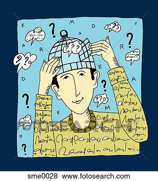 Stock Illustration - man with birdcage 
on his head. fotosearch 
- search clipart, 
illustration, 
drawings and vector 
eps graphics images